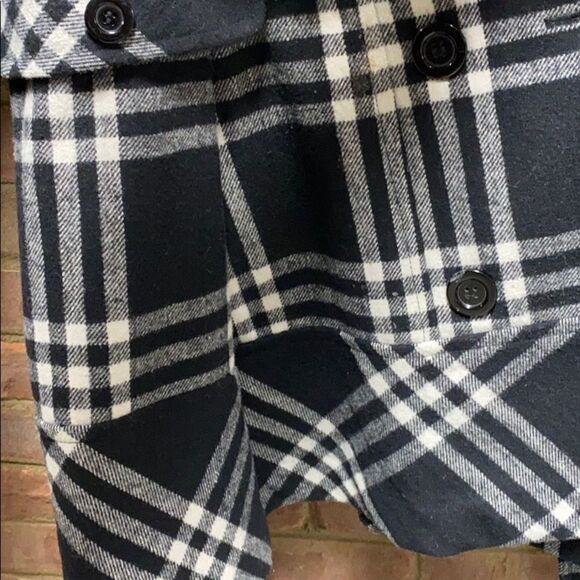 Apt. 9 Black & White Double Breasted Belt Wool Coat - Picture 10 of 10